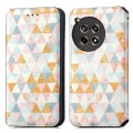 For OnePlus Ace 3 CaseNeo Colorful Magnetic Leather Phone Case(Rhombus)