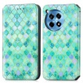 For OnePlus 12R CaseNeo Colorful Magnetic Leather Phone Case(Emeralds)
