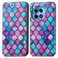 For OnePlus 12R CaseNeo Colorful Magnetic Leather Phone Case(Purple Scales)
