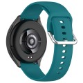 For Xiaomi Watch 2 Solid Color Metal Silver Buckle Silicone Watch Band, Size: L(Dark Green)