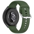 For Xiaomi Watch 2 Solid Color Metal Silver Buckle Silicone Watch Band, Size: L(Army Green)