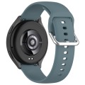 For Xiaomi Watch 2 Solid Color Metal Silver Buckle Silicone Watch Band, Size: L(Rock Blue)