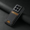 For Xiaomi 14 Pro Suteni H03 Litchi Leather Card Bag Stand Back Phone Case(Black)