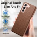 For Samsung Galaxy S21 5G Litchi Oil Edge Leather Back Phone Case(Brown)