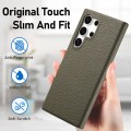 For Samsung Galaxy S24 Ultra 5G Litchi Oil Edge Leather Back Phone Case(Green)