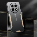 For OPPO A2 Pro Blade Series TPU Hybrid Metal Phone Case(Silver)