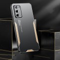 For OPPO A55 Blade Series TPU Hybrid Metal Phone Case(Gold)