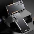 For OPPO A55 Blade Series TPU Hybrid Metal Phone Case(Silver)