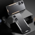For OPPO A58 Blade Series TPU Hybrid Metal Phone Case(Gold)