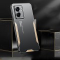 For OPPO A57 5G Blade Series TPU Hybrid Metal Phone Case(Gold)