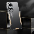 For OPPO Reno10 Global Blade Series TPU Hybrid Metal Phone Case(Silver)