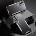 For OPPO Reno6 Blade Series TPU Hybrid Metal Phone Case(Gold)