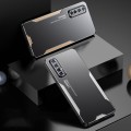 For OPPO Reno3 Pro Blade Series TPU Hybrid Metal Phone Case(Gold)