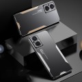 For OPPO A96 Blade Series TPU Hybrid Metal Phone Case(Silver)