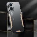 For OPPO A96 Blade Series TPU Hybrid Metal Phone Case(Silver)