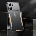 For OPPO K10 Blade Series TPU Hybrid Metal Phone Case(Silver)