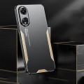 For OPPO A1 Pro Blade Series TPU Hybrid Metal Phone Case(Gold)