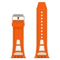 For  Apple Watch Series 9 45mm Breathable Stainless Steel Mesh TPU Watch Band(Orange Titanium)