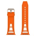 For Apple Watch Series 7 45mm Breathable Stainless Steel Mesh TPU Watch Band(Orange Titanium)