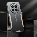 For Realme GT5 Pro Blade Series TPU Hybrid Metal Phone Case(Gold)