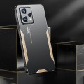 For Realme 9 Pro Blade Series TPU Hybrid Metal Phone Case(Gold)