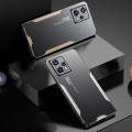 For Realme V25 Blade Series TPU Hybrid Metal Phone Case(Silver)