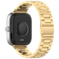 For Xiaomi Mi Band 8 Pro Three Bead Stainless Steel Metal Watch Band(Gold)