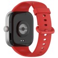 For Redmi Watch 4 Solid Color Colorful Buckle Silicone Watch Band(Red)