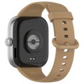 For Redmi Watch 4 Solid Color Colorful Buckle Silicone Watch Band(Coffee)