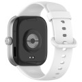 For Redmi Watch 4 Solid Color Colorful Buckle Silicone Watch Band(White)