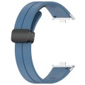 For Xiaomi  Mi Band 8 Pro Groove Folding Magnetic Buckle Silicone Watch Band(Blue)