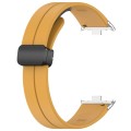 For Xiaomi  Mi Band 8 Pro Groove Folding Magnetic Buckle Silicone Watch Band(Yellow)