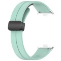 For Xiaomi  Mi Band 8 Pro Groove Folding Magnetic Buckle Silicone Watch Band(Teal)
