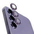 For Samsung Galaxy S24 5G NORTHJO Camera Lens Bling Glitter Metal Ring Tempered Glass Film(Purple)