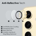 For Samsung Galaxy S24+ 5G NORTHJO Camera Lens Bling Glitter Metal Ring Tempered Glass Film(Gold)