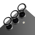 For Samsung Galaxy S24 5G NORTHJO Camera LensCD Vein Metal Ring Tempered Glass Film(Black)