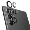 For Samsung Galaxy S24 Ultra 5G NORTHJO Camera LensCD Vein Metal Ring Tempered Glass Film(Black)