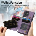 For Samsung Galaxy S23+ 5G Retro Leather Zipper Wallet Back Phone Case(Purple)