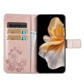 For vivo S18 Pro Four-leaf Clasp Embossed Leather Phone Case(Rose Gold)