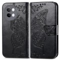 For vivo S18e Butterfly Love Flower Embossed Leather Phone Case(Black)