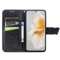 For vivo S18e Butterfly Love Flower Embossed Leather Phone Case(Black)