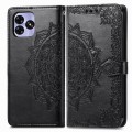 For UMIDIGI G5 Mandala Flower Embossed Leather Phone Case(Black)
