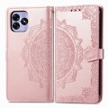 For UMIDIGI G5 Mandala Flower Embossed Leather Phone Case(Rose Gold)