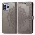 For UMIDIGI G5 Mandala Flower Embossed Leather Phone Case(Gray)