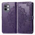 For vivo S18 Pro Mandala Flower Embossed Leather Phone Case(Purple)