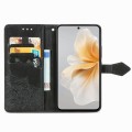 For vivo S18 Mandala Flower Embossed Leather Phone Case(Black)