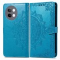 For vivo S18 Mandala Flower Embossed Leather Phone Case(Blue)