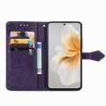 For vivo S18 Mandala Flower Embossed Leather Phone Case(Purple)