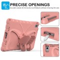 For iPad 10.2 2021 / 2020 / 2019 Butterfly Bracket EVA Shockproof Tablet Case(Pink Orange)