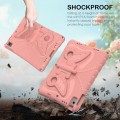 For iPad 10.2 2021 / 2020 / 2019 Butterfly Bracket EVA Shockproof Tablet Case(Pink Orange)